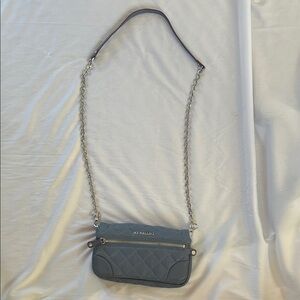 MZ Wallace Blue-grey Quilted Crossbody Bag/Wristlet